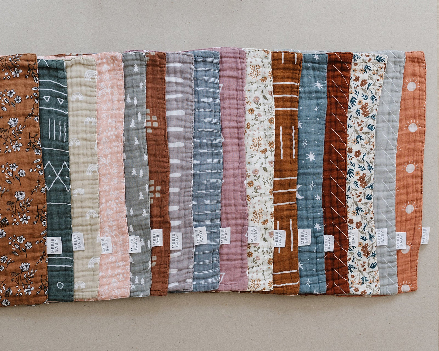 muslin burp cloth // multicolor floral