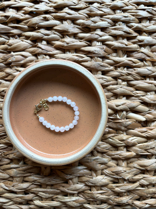 baby/toddler bracelet // frosted pale pink