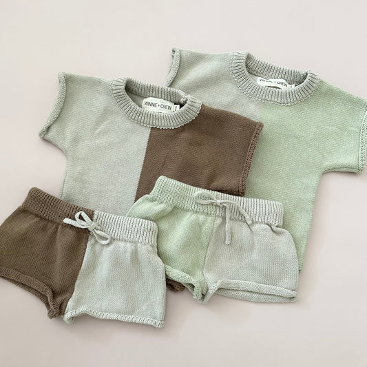 colorblock knit set