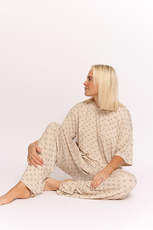 women's boxy tee lounge set // flora