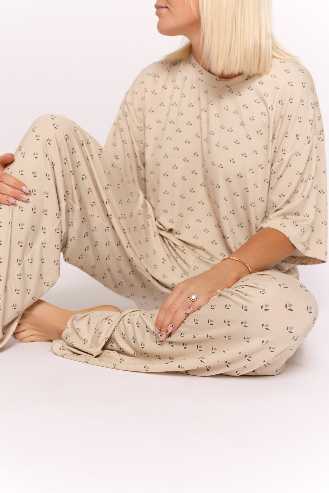 women's boxy tee lounge set // flora