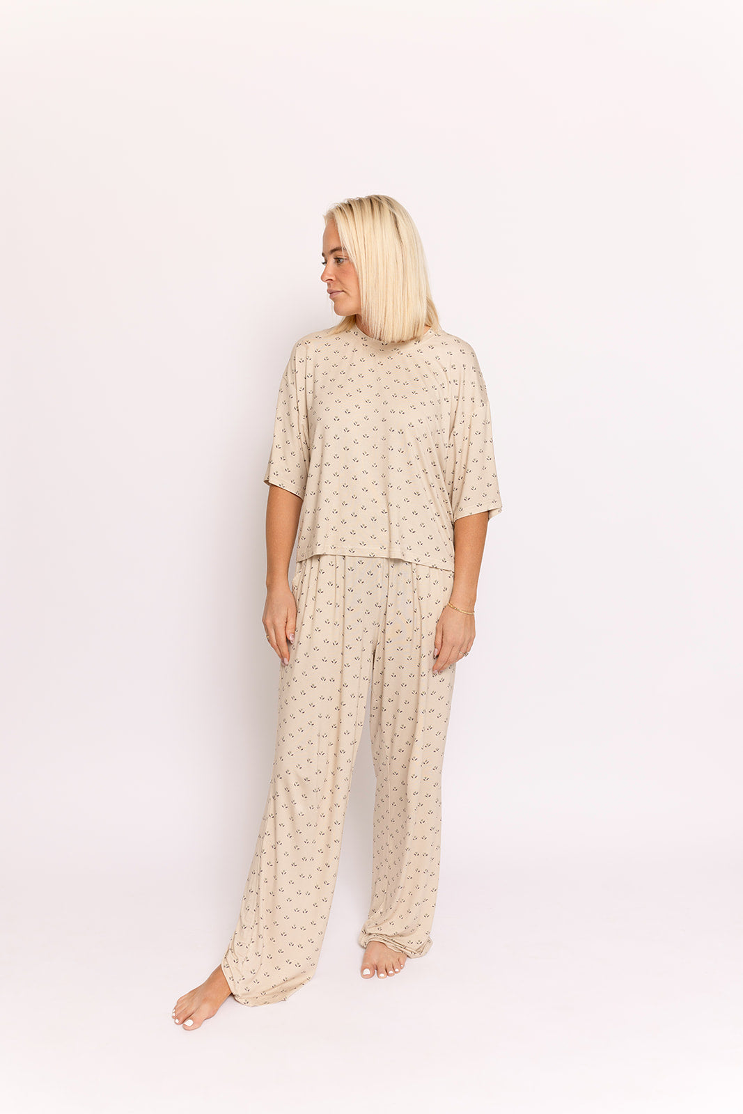 women's boxy tee lounge set // flora