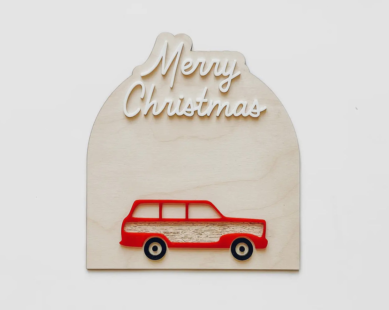 merry christmas truck footprint craft