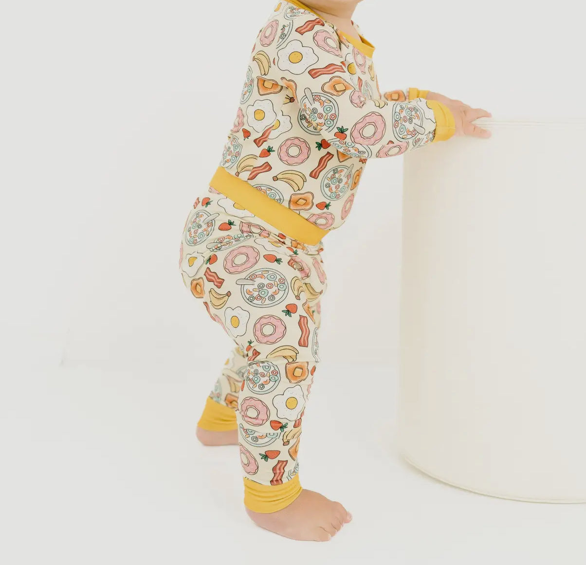 breakfast time bamboo pajamas // FOOTIE or LONG SLEEVE TWO-PIECE