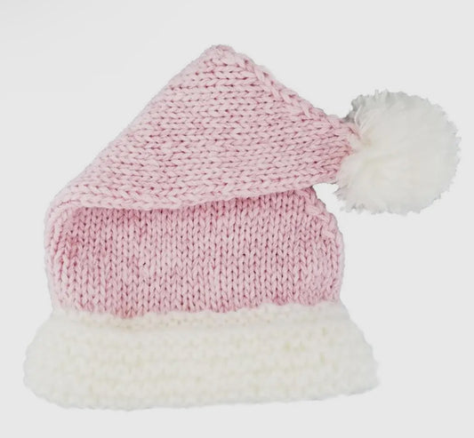 pink sparkle santa hat