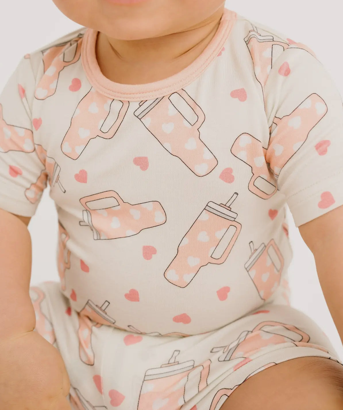 pink tumbler bamboo pajamas // ZIPPY or SHORT SLEEVE TWO-PIECE