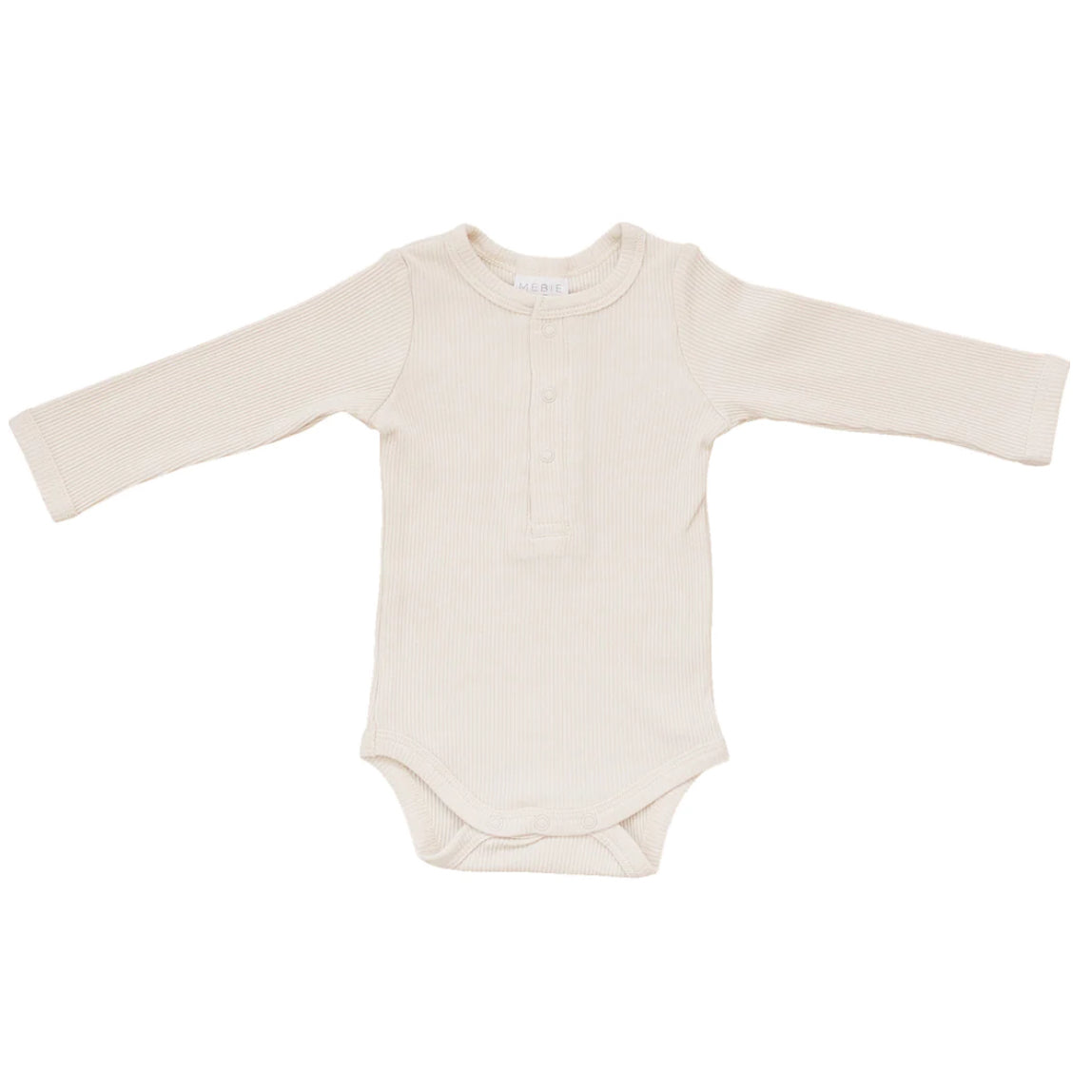oatmeal ribbed cotton bodysuit