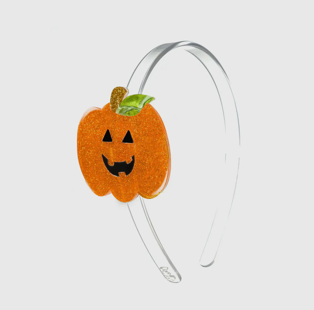 glittery jack o lantern headband