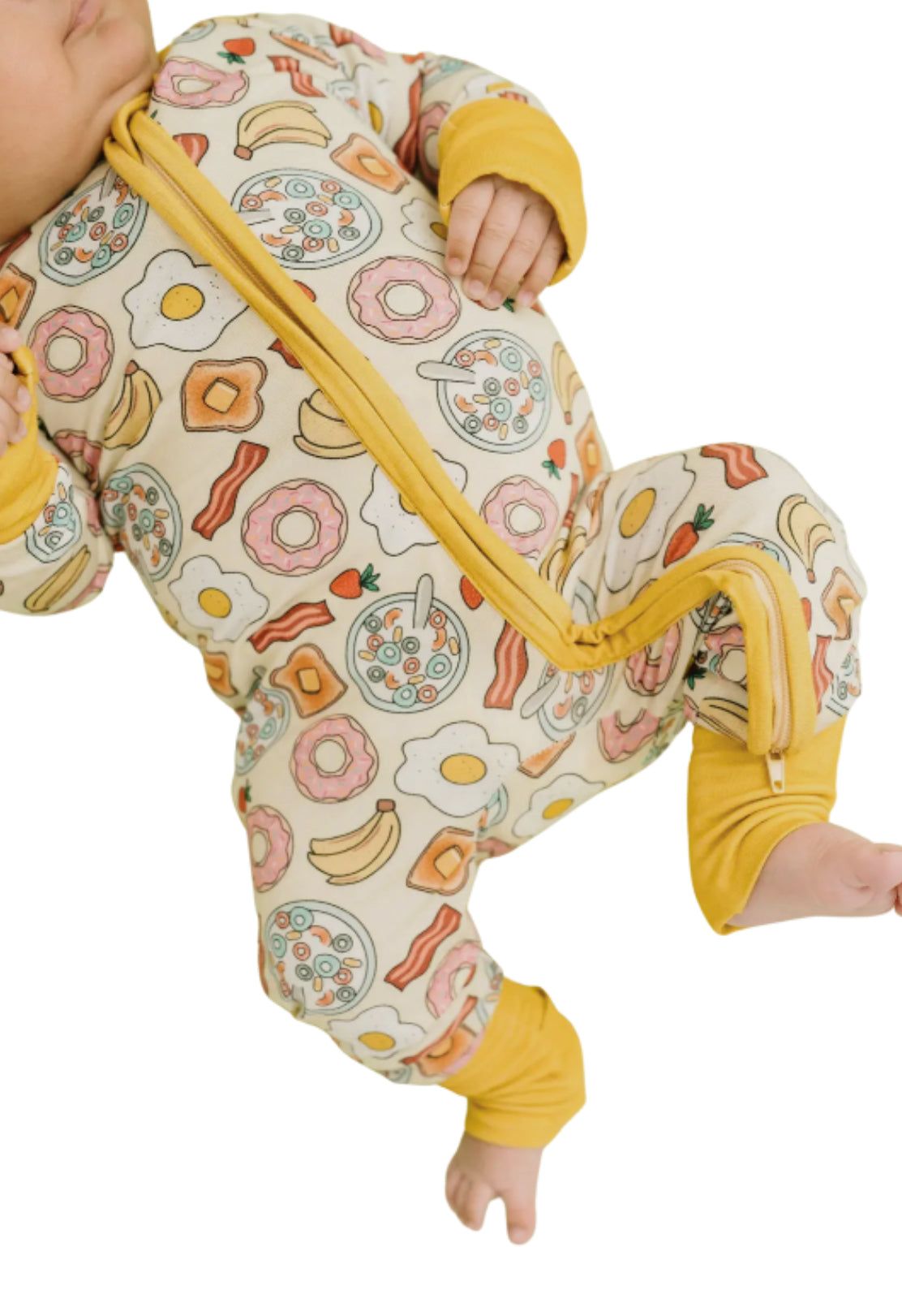 breakfast time bamboo pajamas // FOOTIE or LONG SLEEVE TWO-PIECE