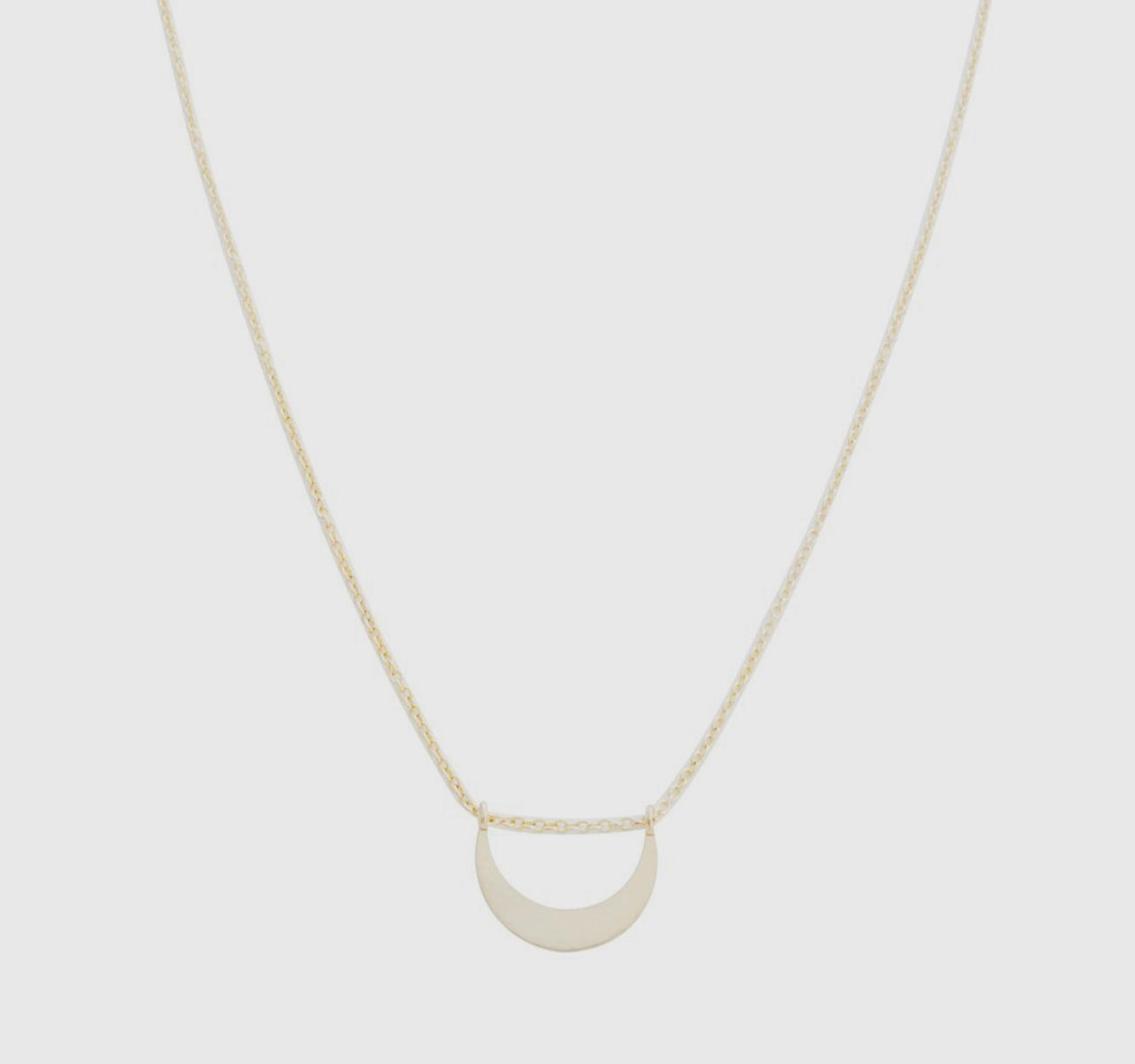 gold crescent necklace