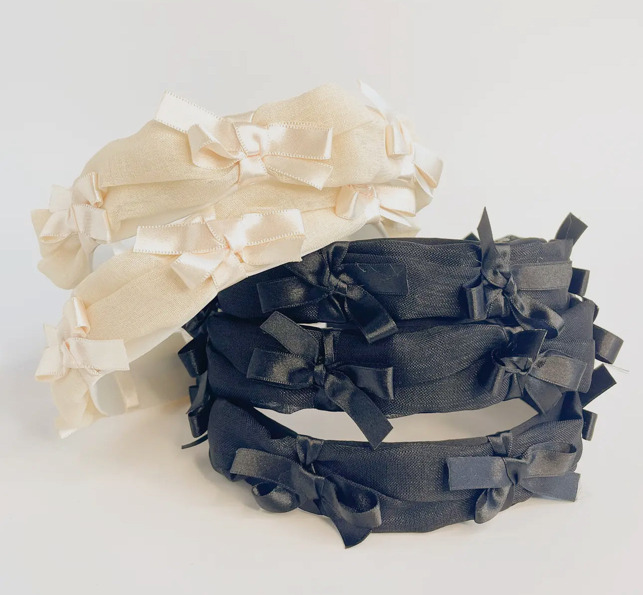 satin bow headband