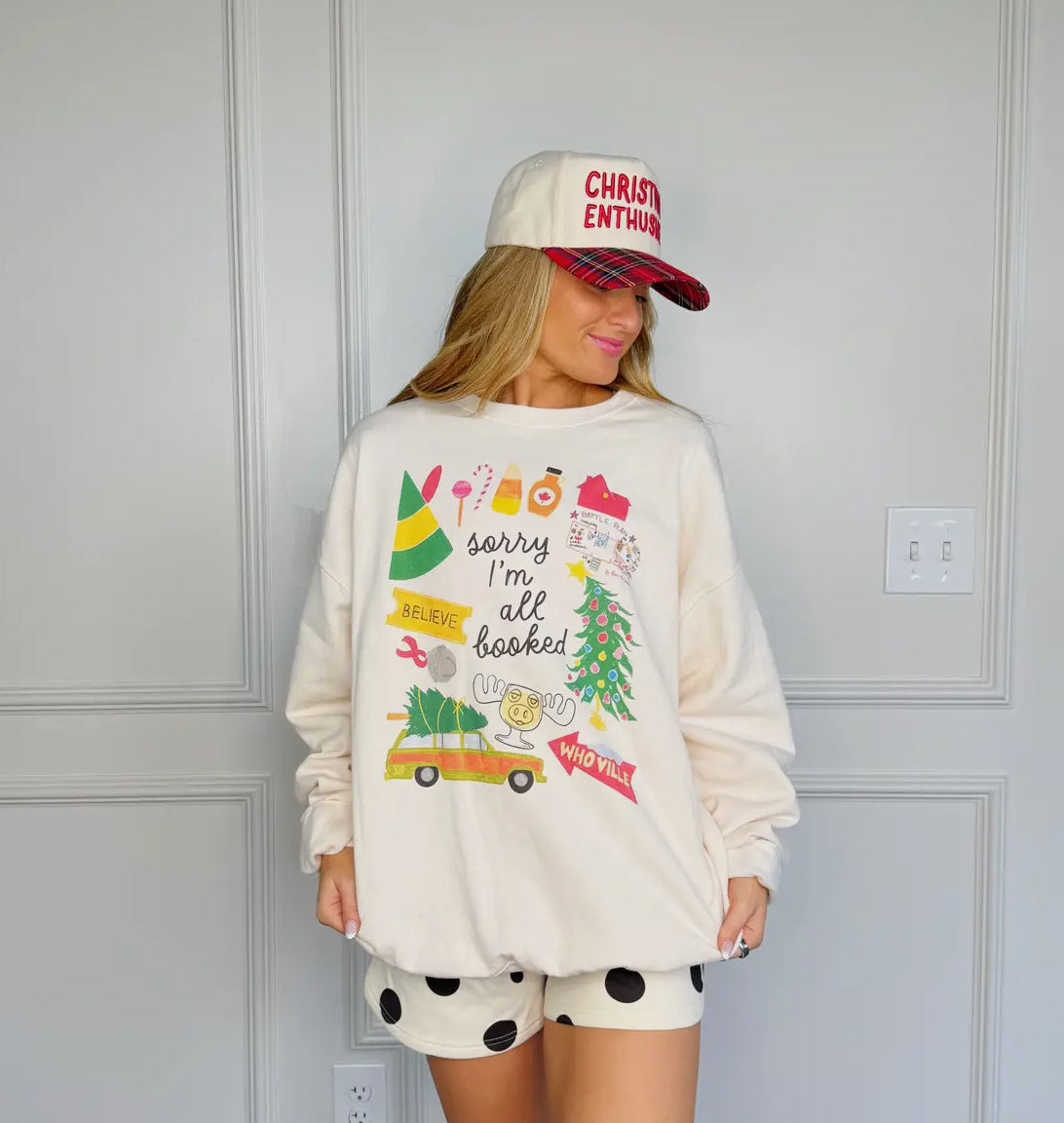 sorry i’m all booked christmas sweatshirt PREORDER // open until 10.10 // ships in nov