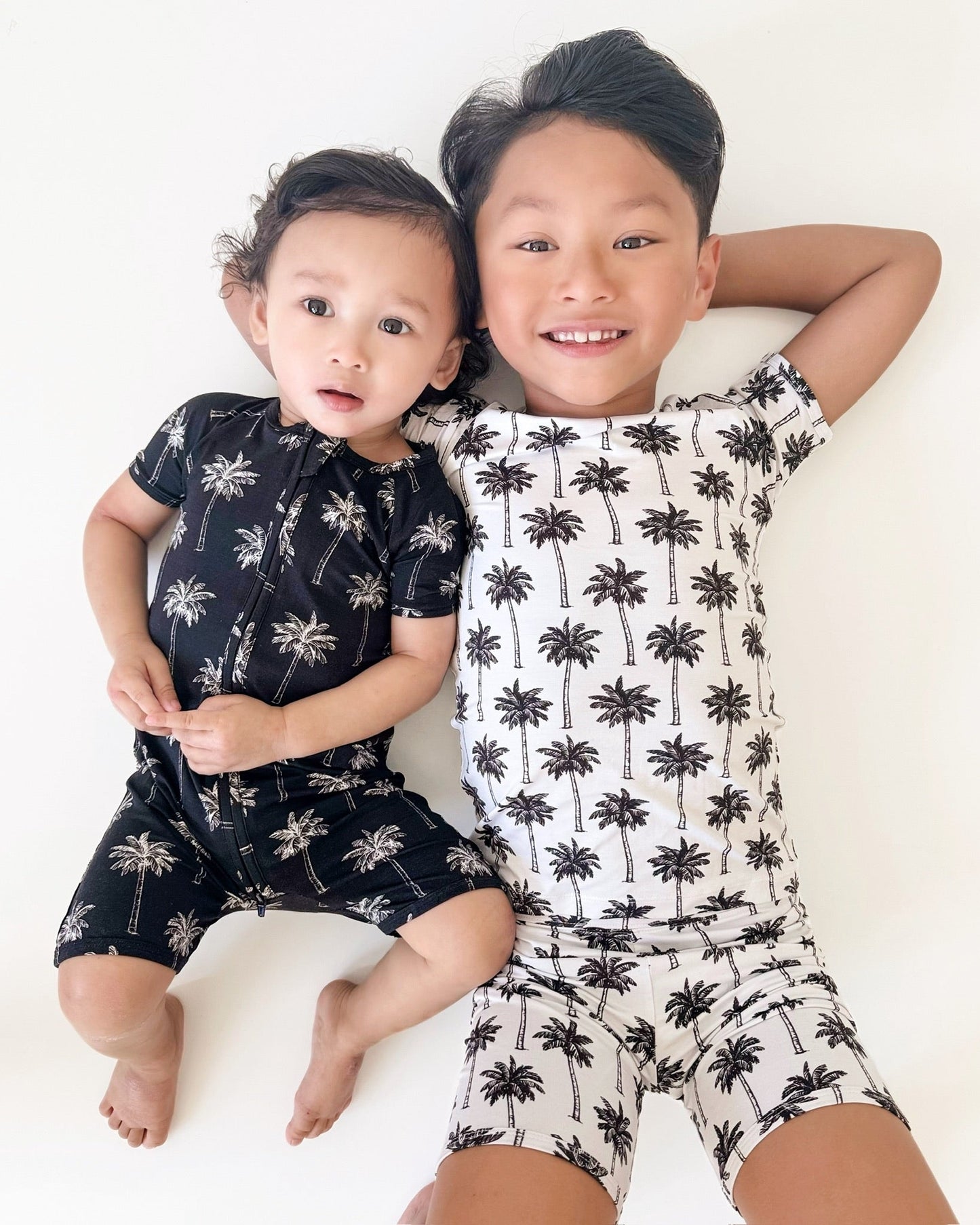 white palm bamboo pajamas // SHORTS SET (sizing up to 8/9)