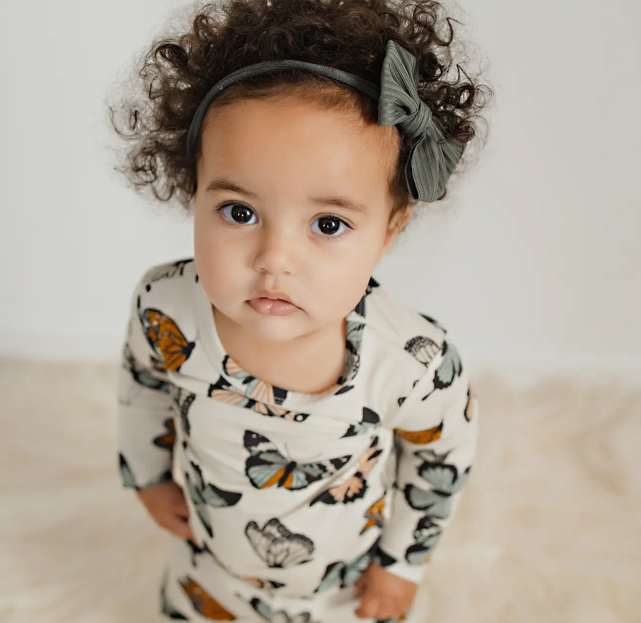 butterfly bamboo pajamas // FOOTIE or LONG SLEEVE TWO-PIECE