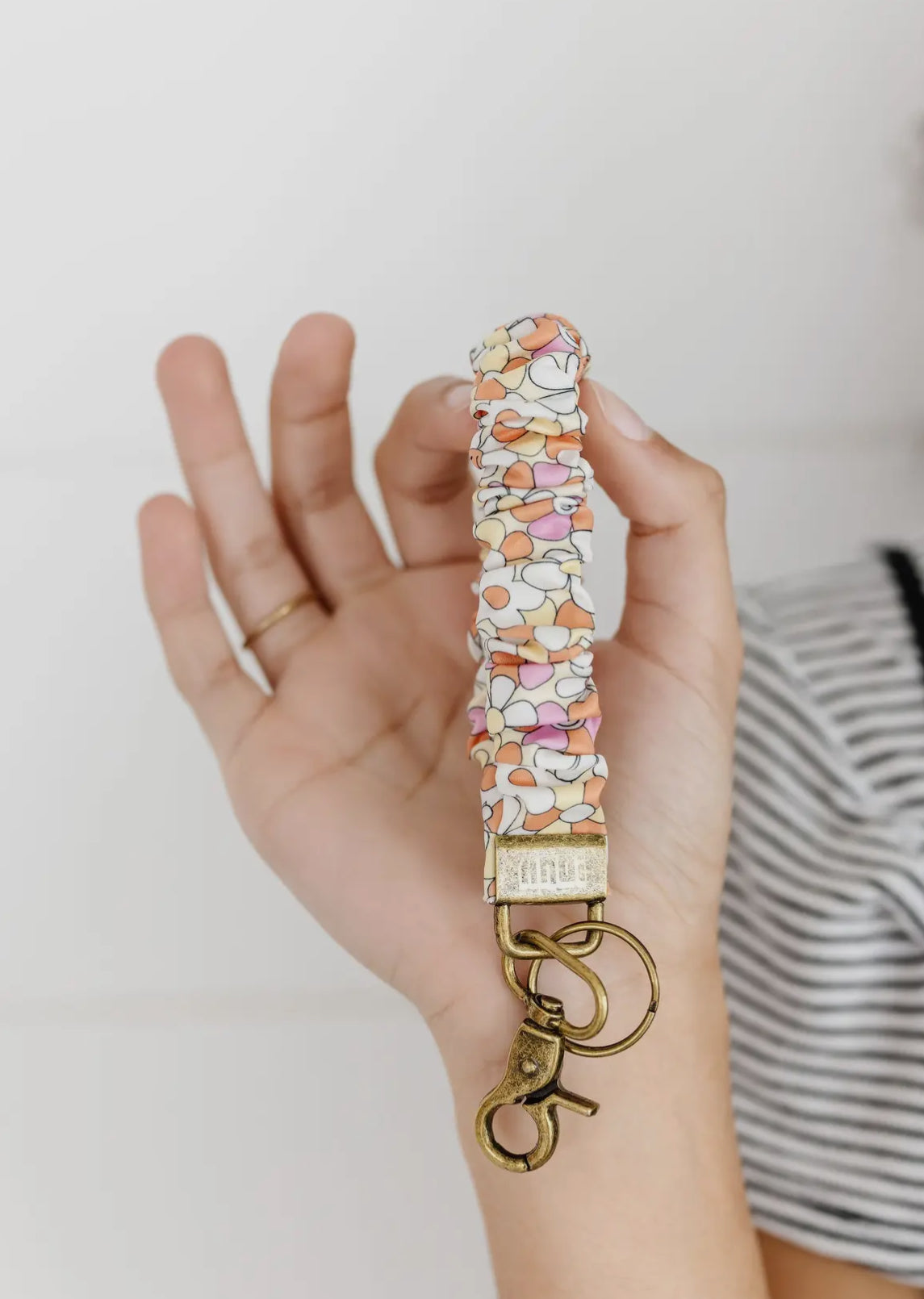 wristlet keychain // girly floral