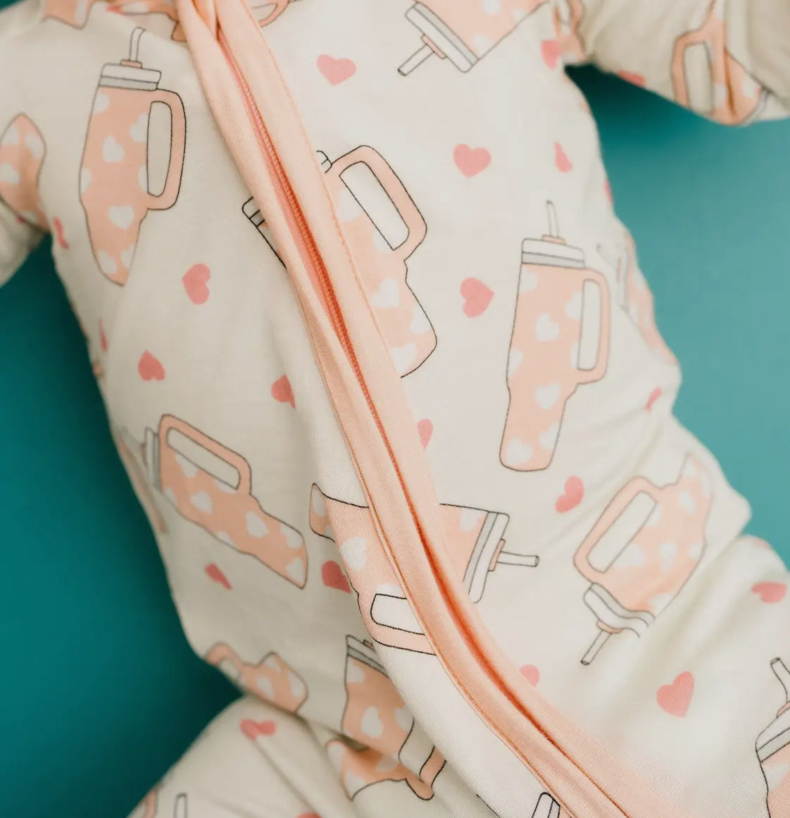 pink tumbler bamboo pajamas // ZIPPY or SHORT SLEEVE TWO-PIECE