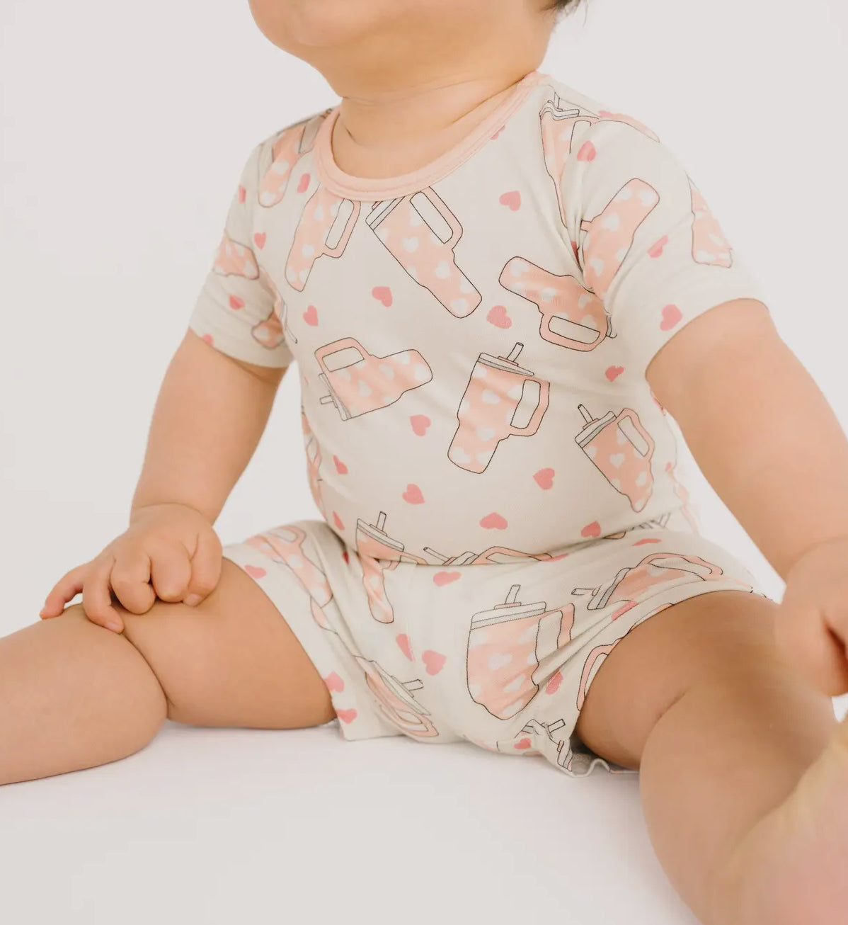 pink tumbler bamboo pajamas // ZIPPY or SHORT SLEEVE TWO-PIECE