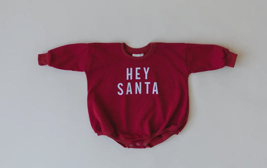 HEY SANTA oversized sweatshirt romper