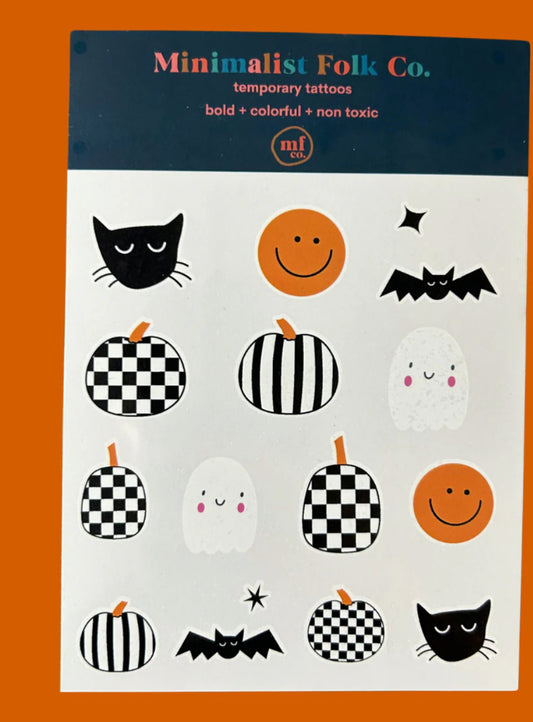 spooky land temporary tattoos // 1 sheet
