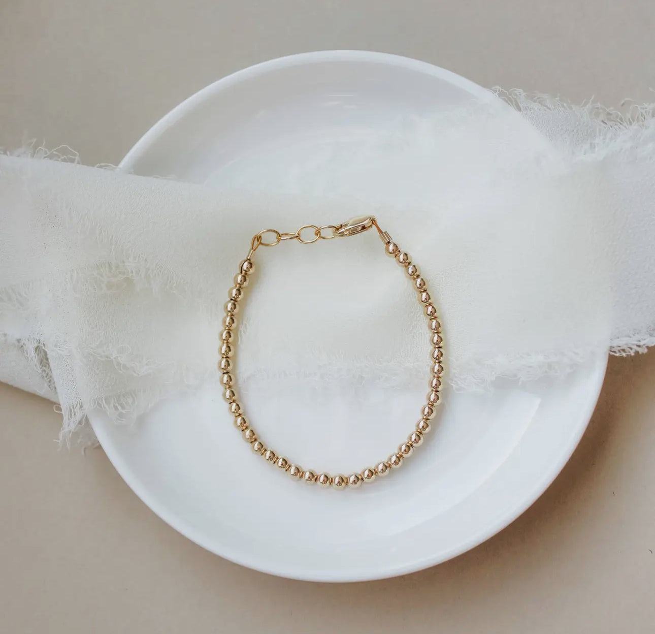 baby/toddler bracelet // 3mm gold-filled beads