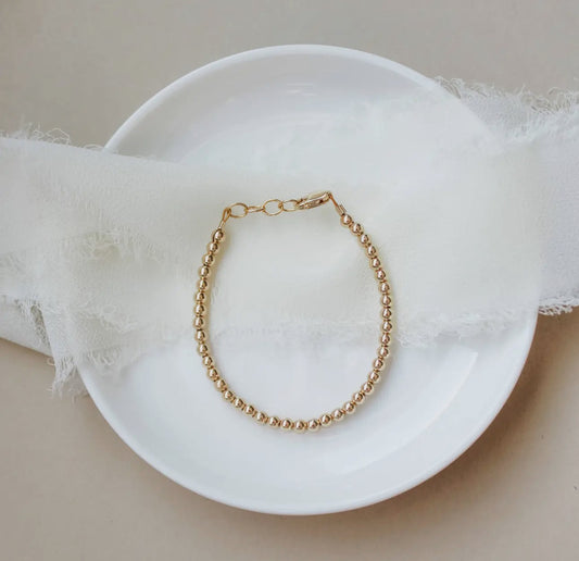 baby/toddler bracelet // 3mm gold-filled beads