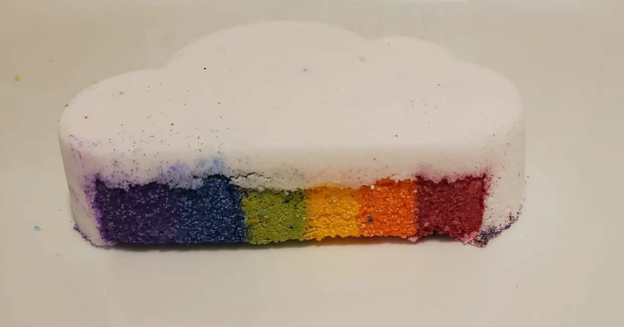 rainbow cloud bath bomb