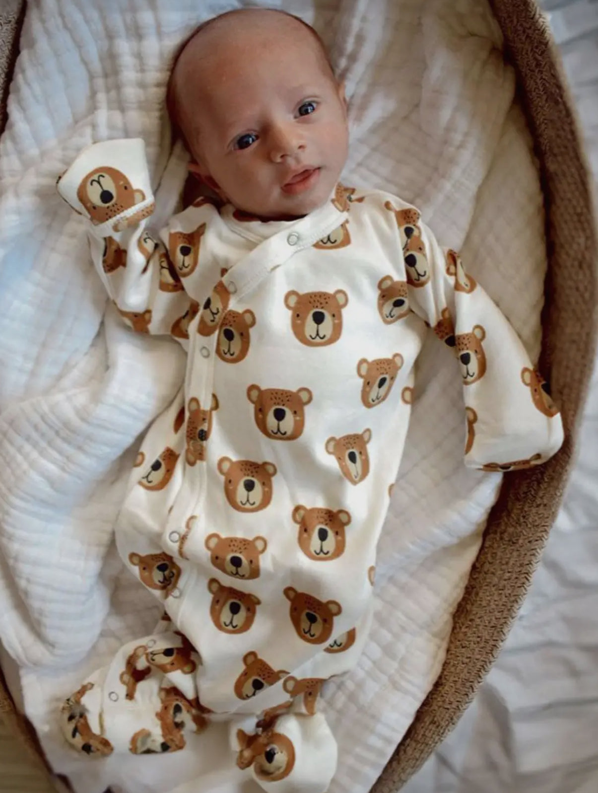 baby bear organic gown