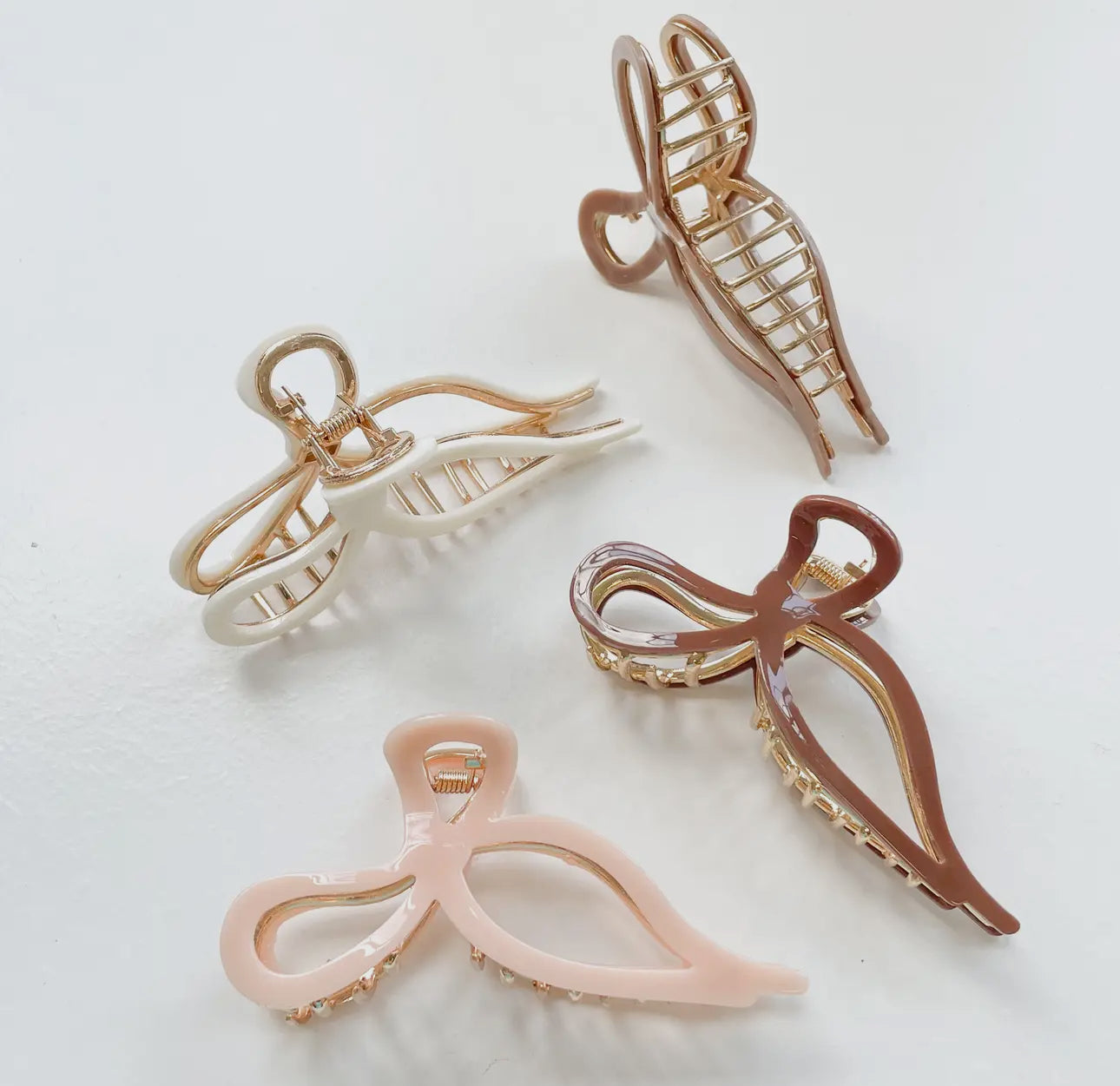 girly bow claw clips