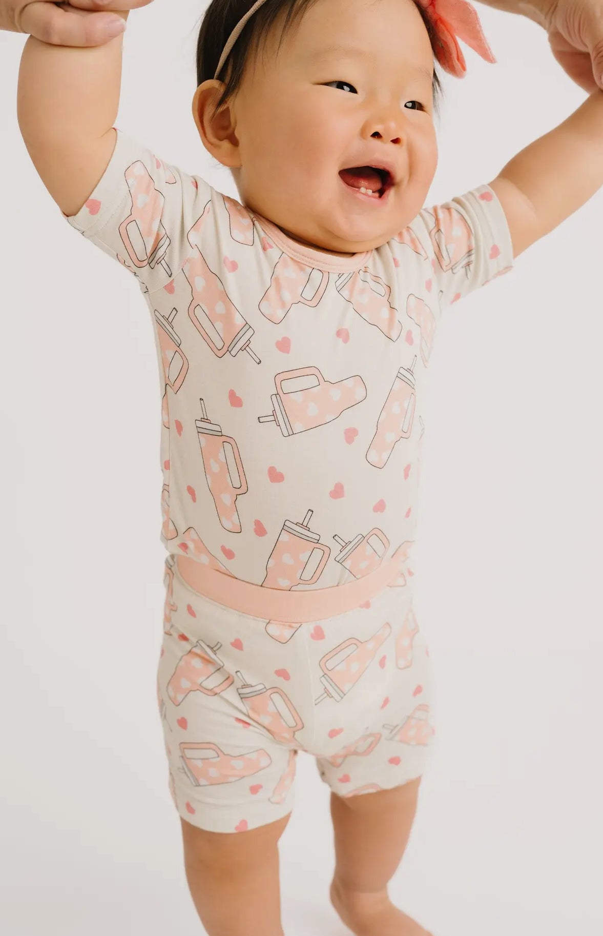 pink tumbler bamboo pajamas // ZIPPY or SHORT SLEEVE TWO-PIECE