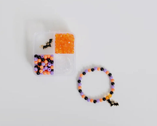 DIY mini craft kit // stretchy halloween bracelet