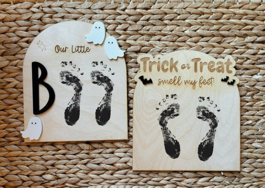 halloween footprint crafts!