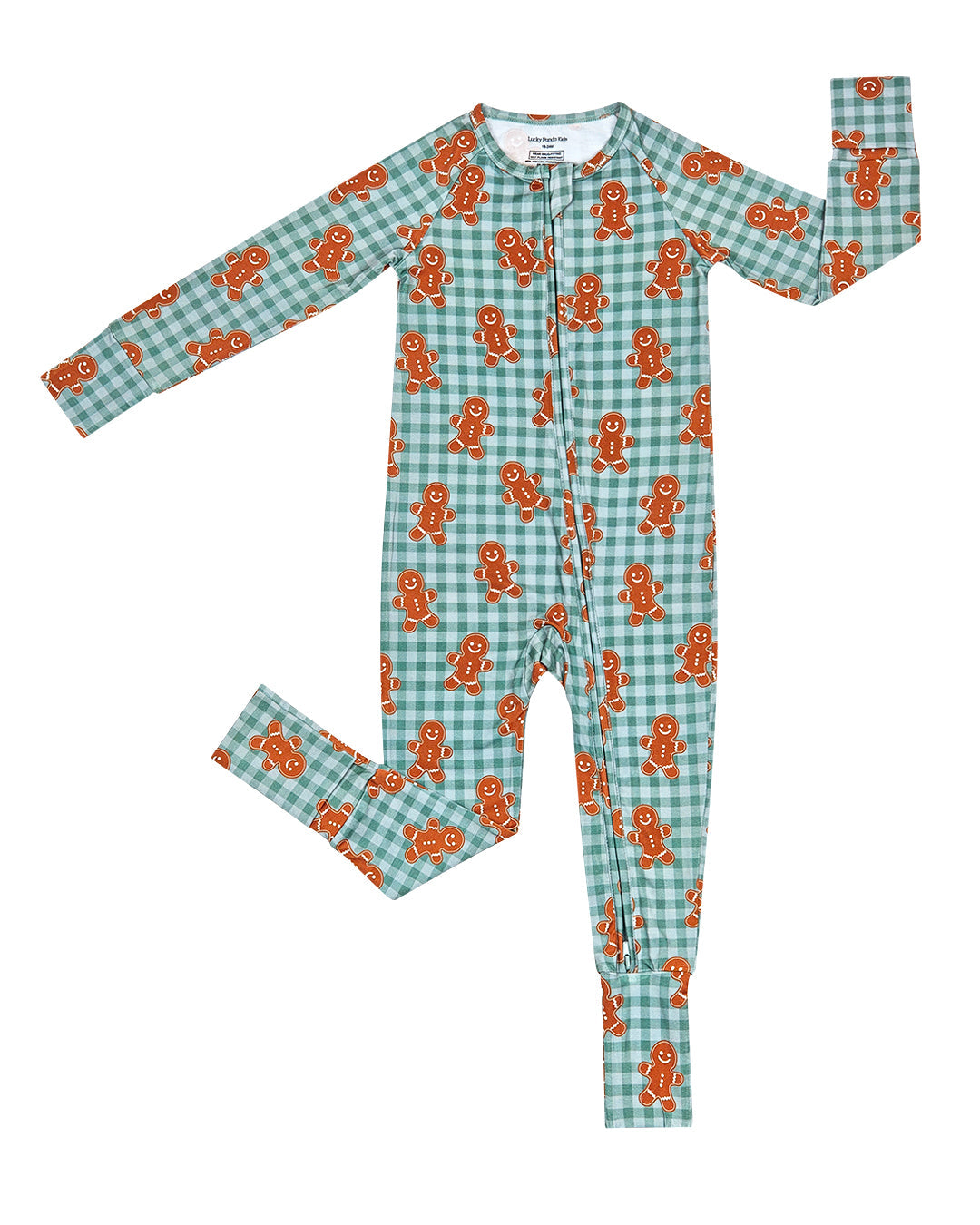 gingerbread gingham bamboo pajamas // ZIPPY