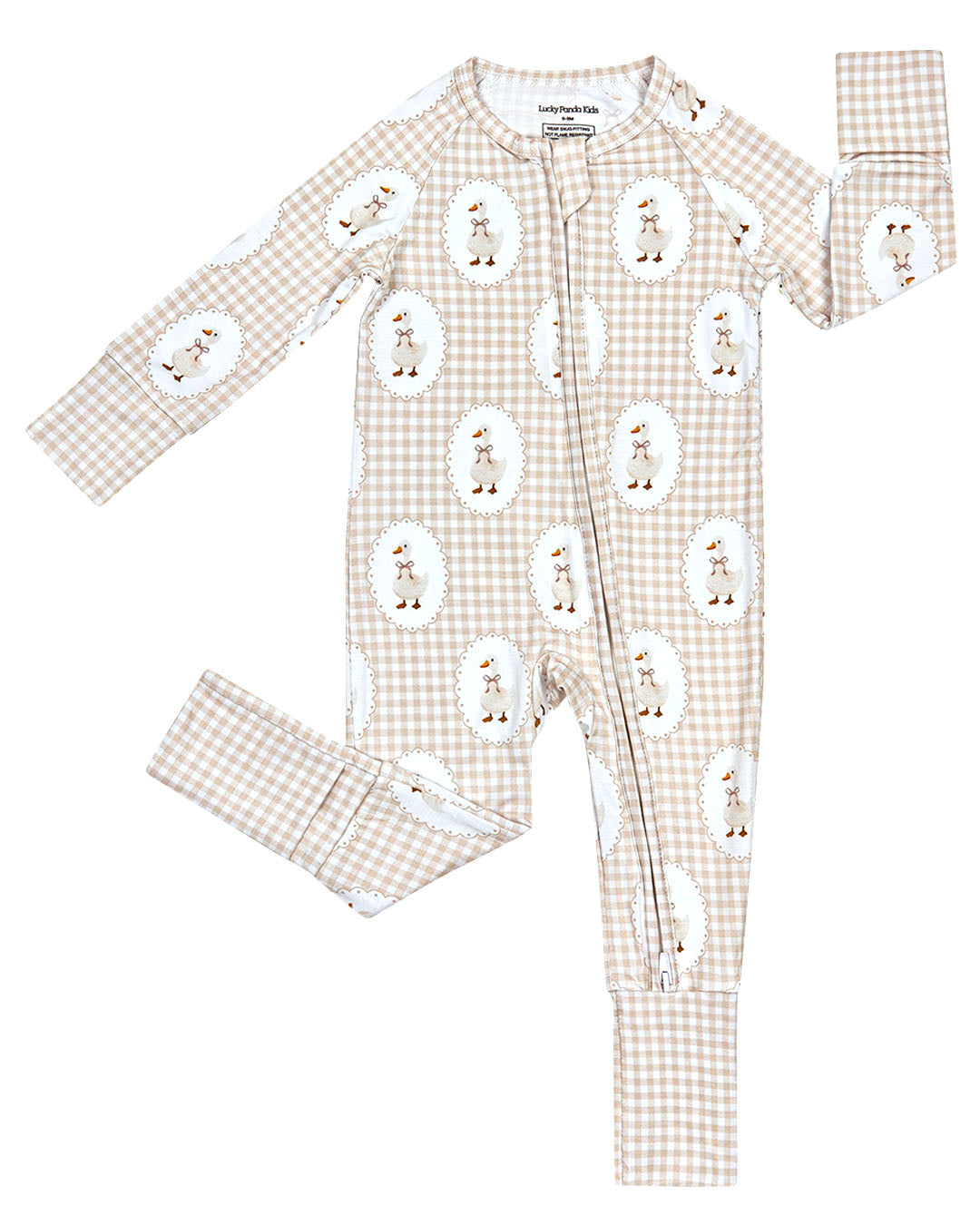 gingham goose bamboo pajamas // ZIPPY