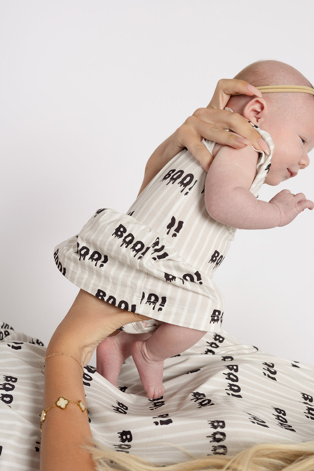 bamboo ruffle romper // boo!