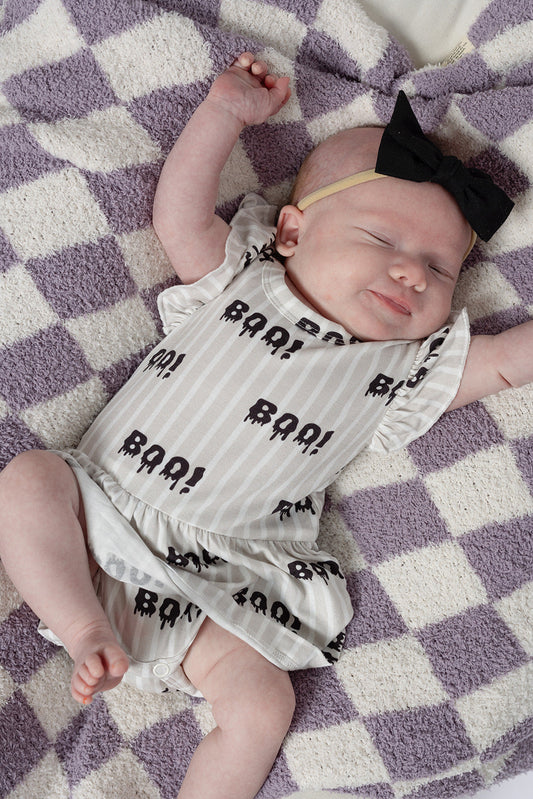 bamboo ruffle romper // boo!