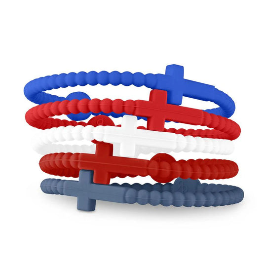 set of 5 jesus bracelets // usa