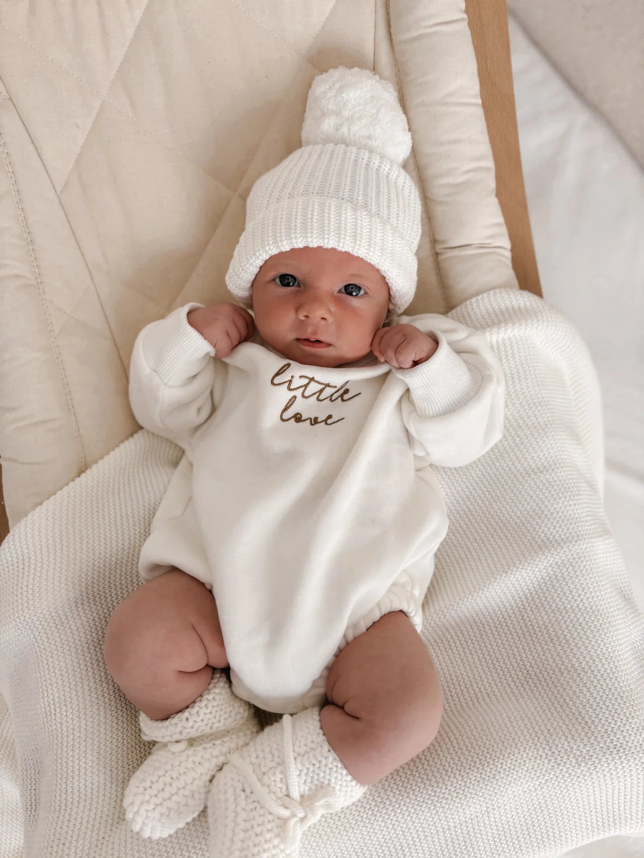 little love long-sleeve bubble romper