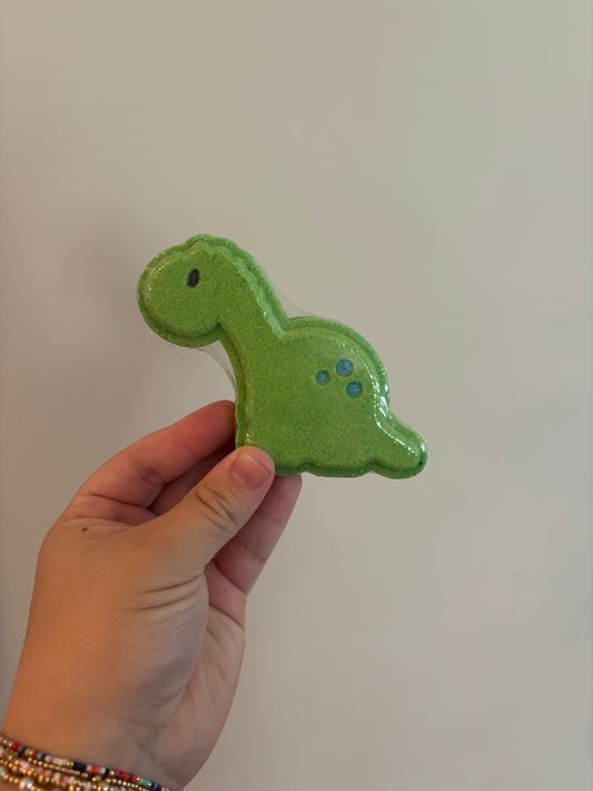 dinosaur bath bomb // toy inside!