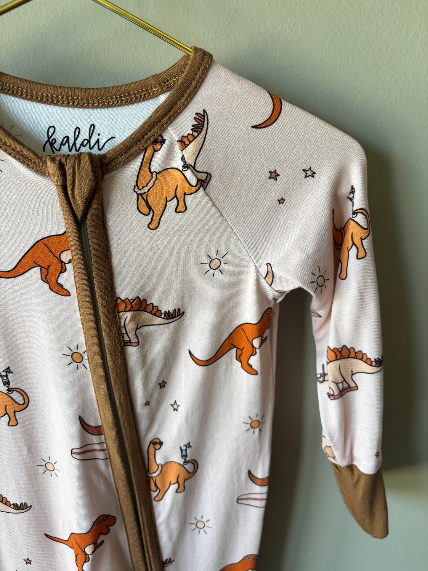 summer dinos bamboo pajamas // ZIPPY