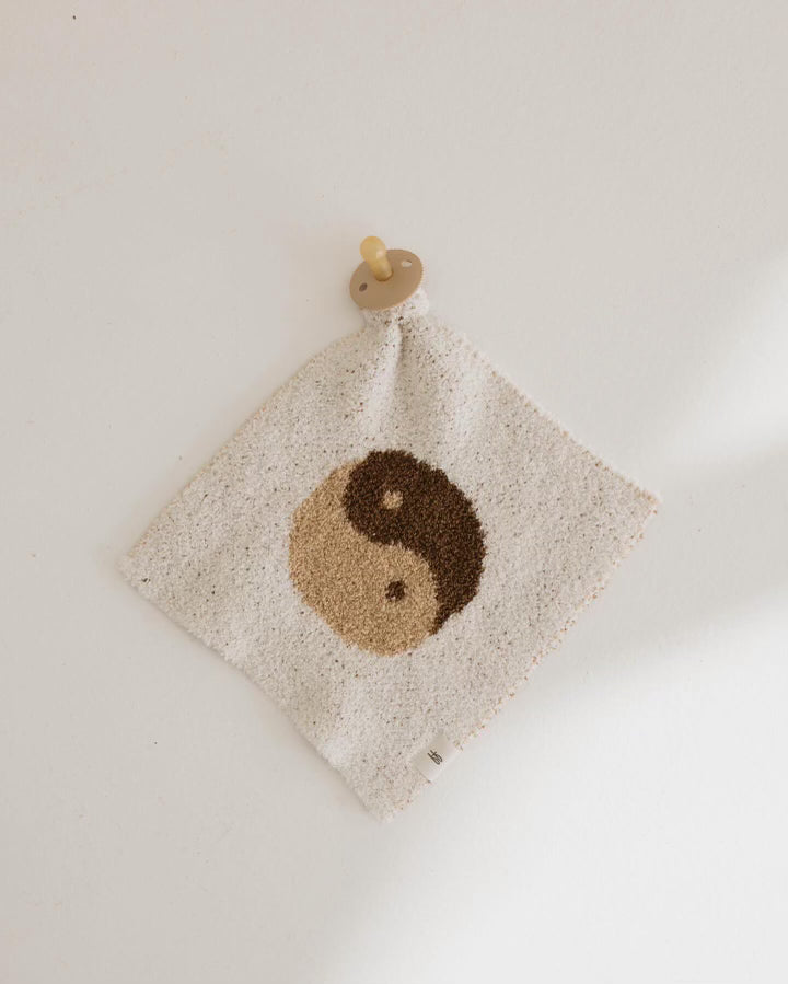 pacifier lovey // brown sugar yin yang