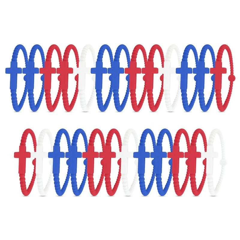 patriotic jesus bracelets 25-PACK // kids size!!!