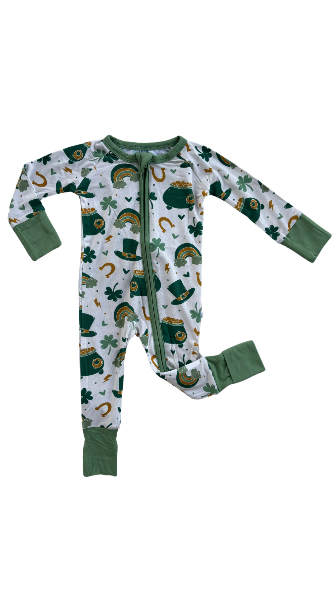 feeling lucky bamboo pajamas // FOOTIE or SHORT SLEEVE TWO-PIECE