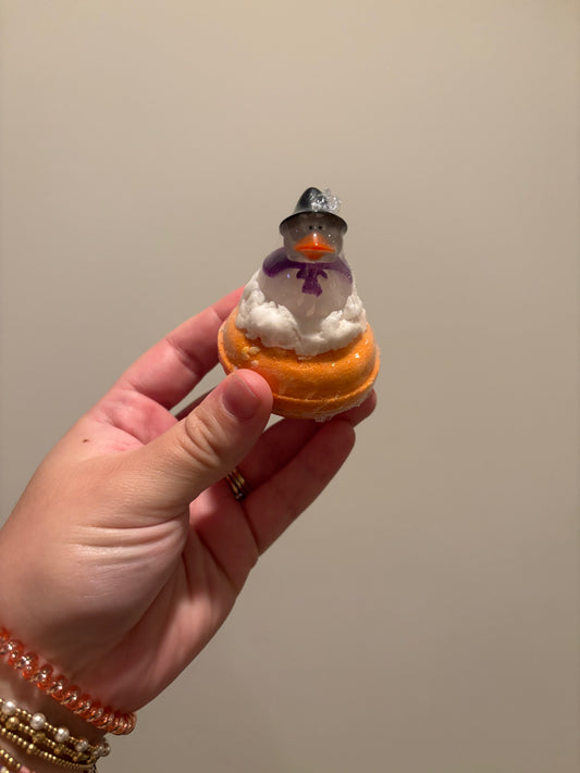 mini donut bath bomb with witch rubber duckie!