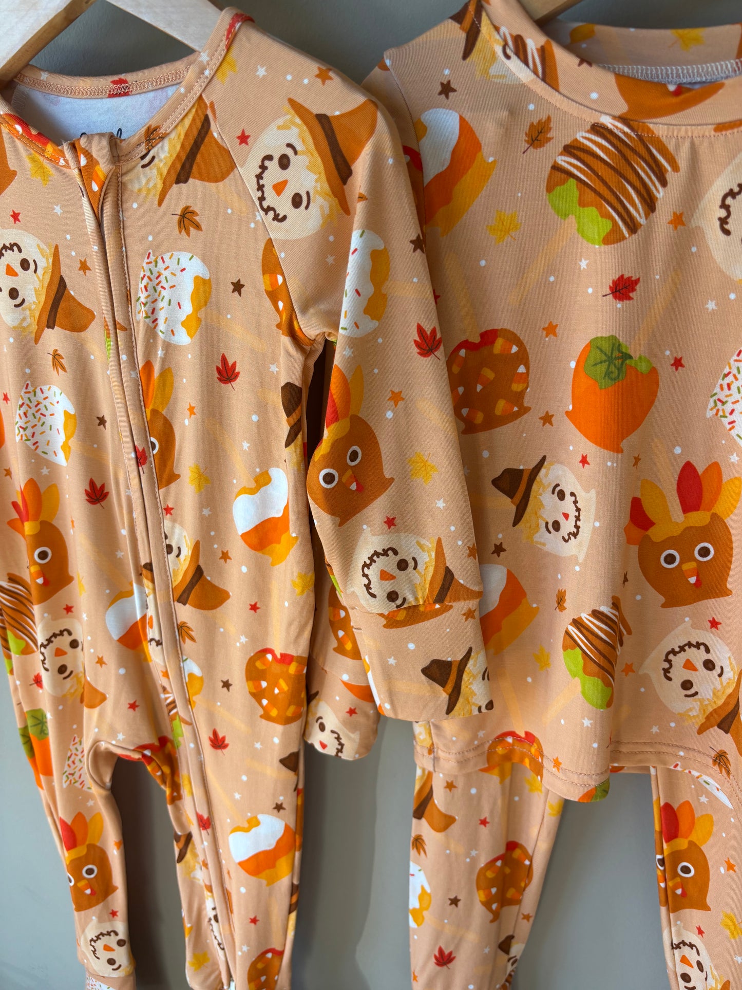 harvest treats bamboo pajamas // ZIPPY or LONG SLEEVE TWO-PIECE SET