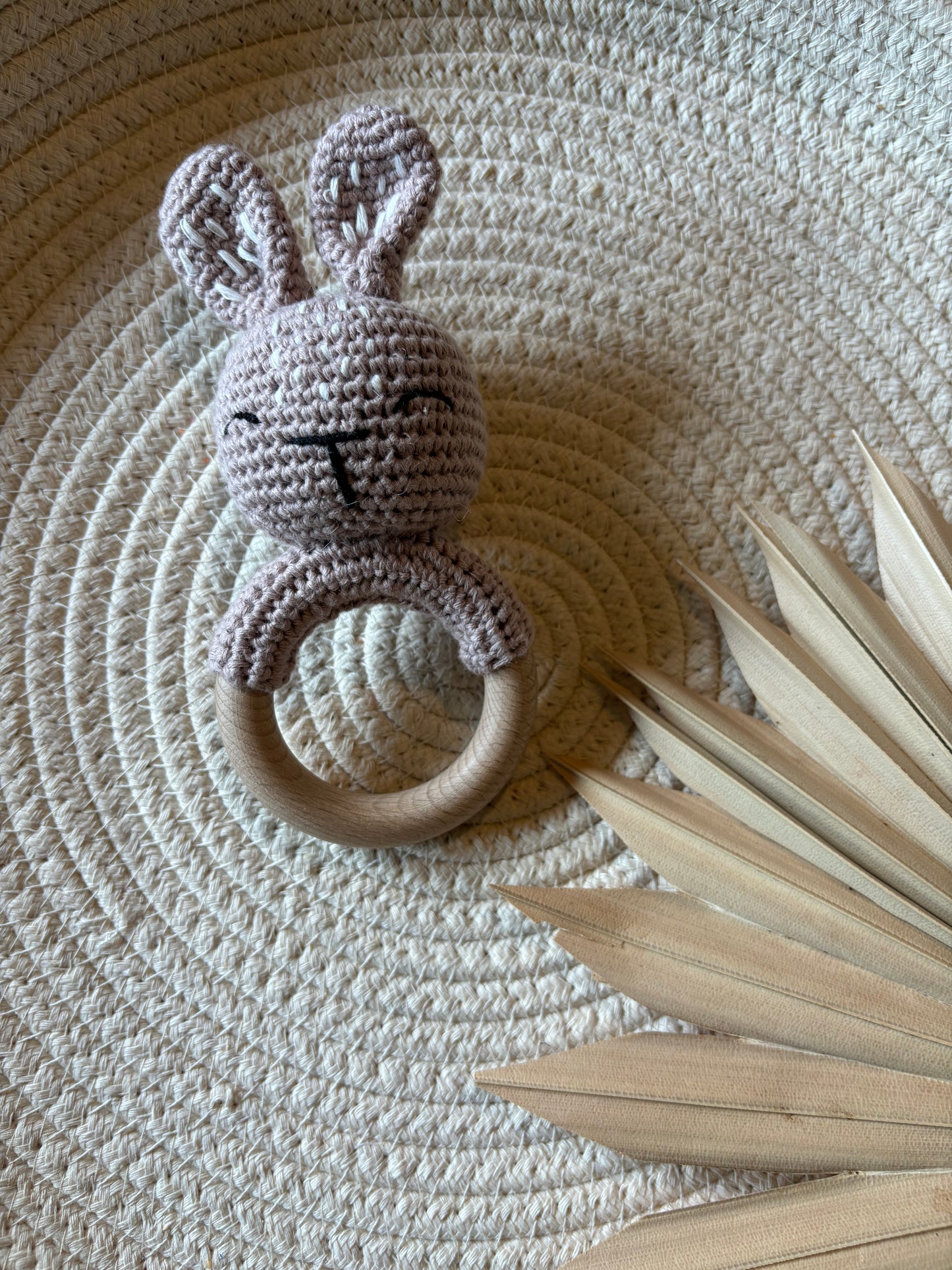 bunny crochet rattle