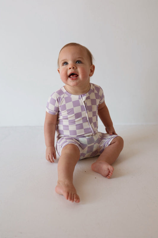 grape soda bamboo pajamas // SHORTIE (mama + me)