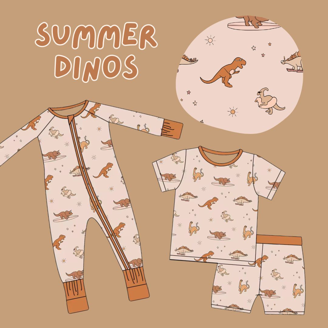 summer dinos BAMBOO PREORDER // OPEN UNTIL 3.12 // SHIPS IN LATE MAY/EARLY JUNE