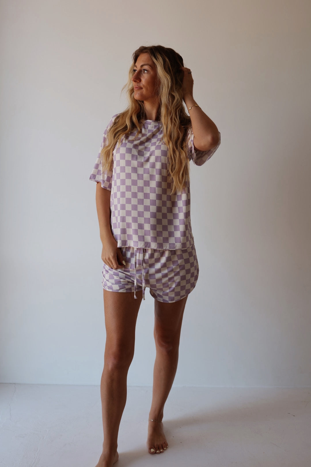 women’s bamboo shorts set // grape soda (mama + me)