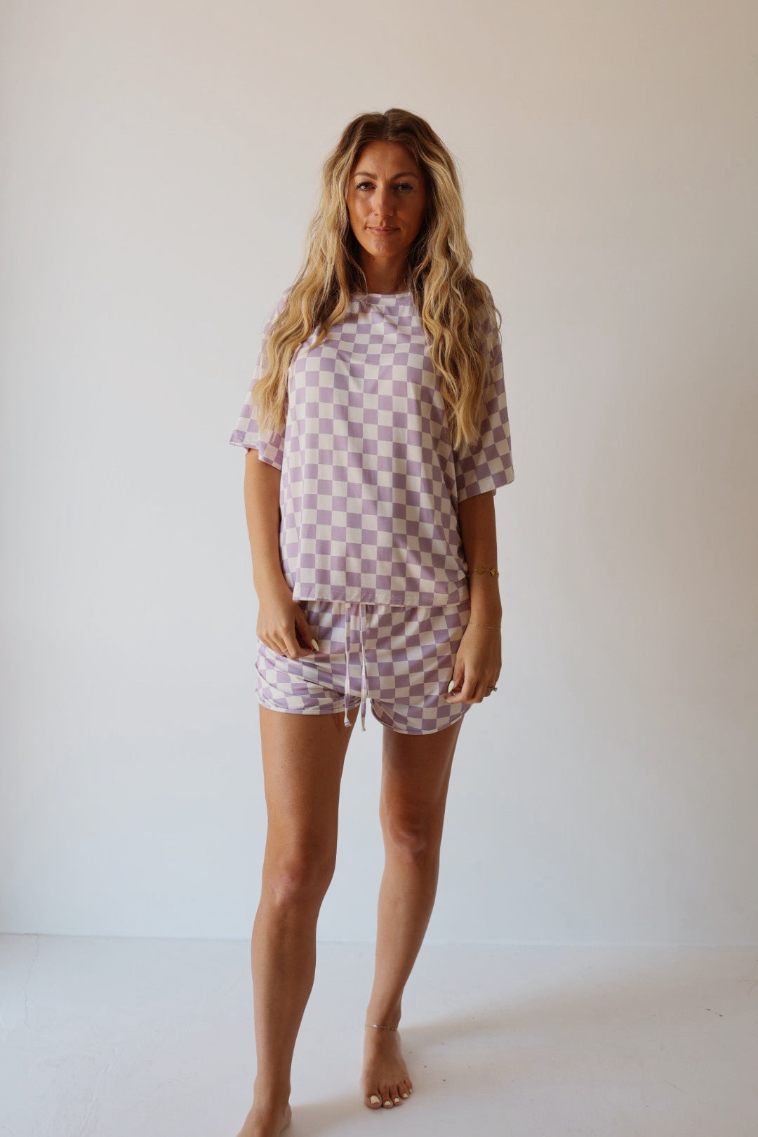 women’s bamboo shorts set // grape soda (mama + me)