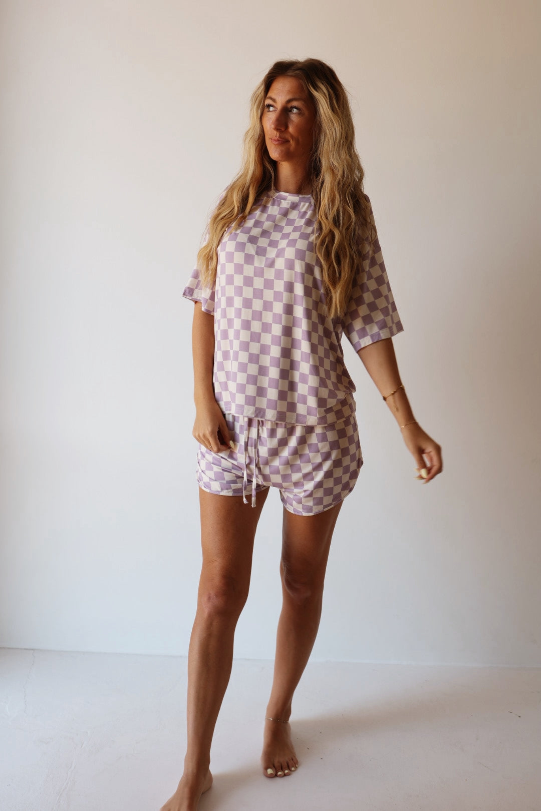 women’s bamboo shorts set // grape soda (mama + me)